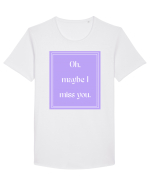 oh maybe i miss you7 Tricou mânecă scurtă guler larg Bărbat Skater