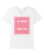oh maybe i miss you8 Tricou mânecă scurtă guler V Bărbat Presenter
