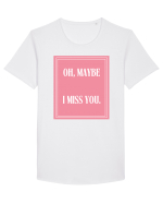 oh maybe i miss you8 Tricou mânecă scurtă guler larg Bărbat Skater