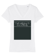 i make mistakes because i m human and that s okay4 Tricou mânecă scurtă guler V Damă Evoker