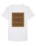 there are no terrible days8 Tricou mânecă scurtă guler larg Bărbat Skater