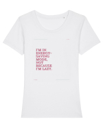 i m in energy saving mode not because i m lazy Tricou mânecă scurtă guler larg fitted Damă Expresser