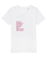 i m in energy saving mode not because i m lazy Tricou mânecă scurtă  Copii Mini Creator
