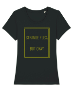 strange flex but okay8 Tricou mânecă scurtă guler larg fitted Damă Expresser