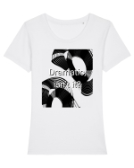 dramatic isn t it2 Tricou mânecă scurtă guler larg fitted Damă Expresser
