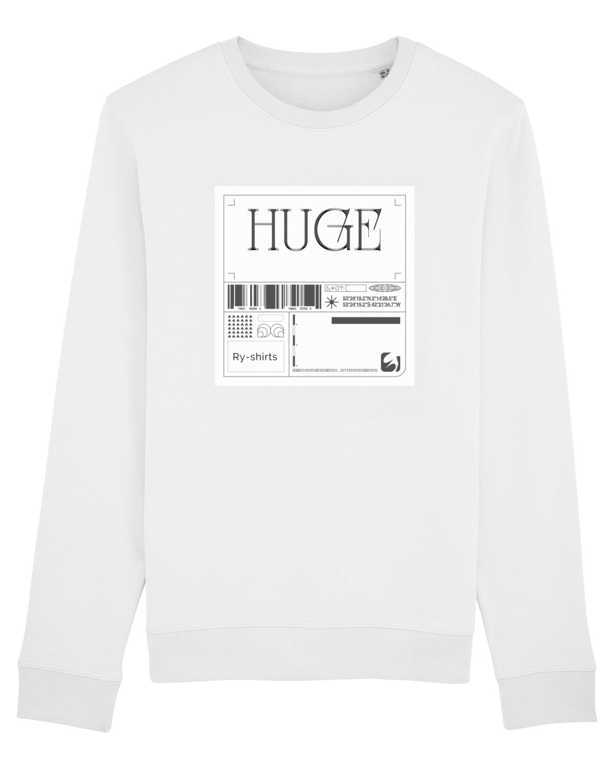 Bluză mânecă lungă Unisex Rise White