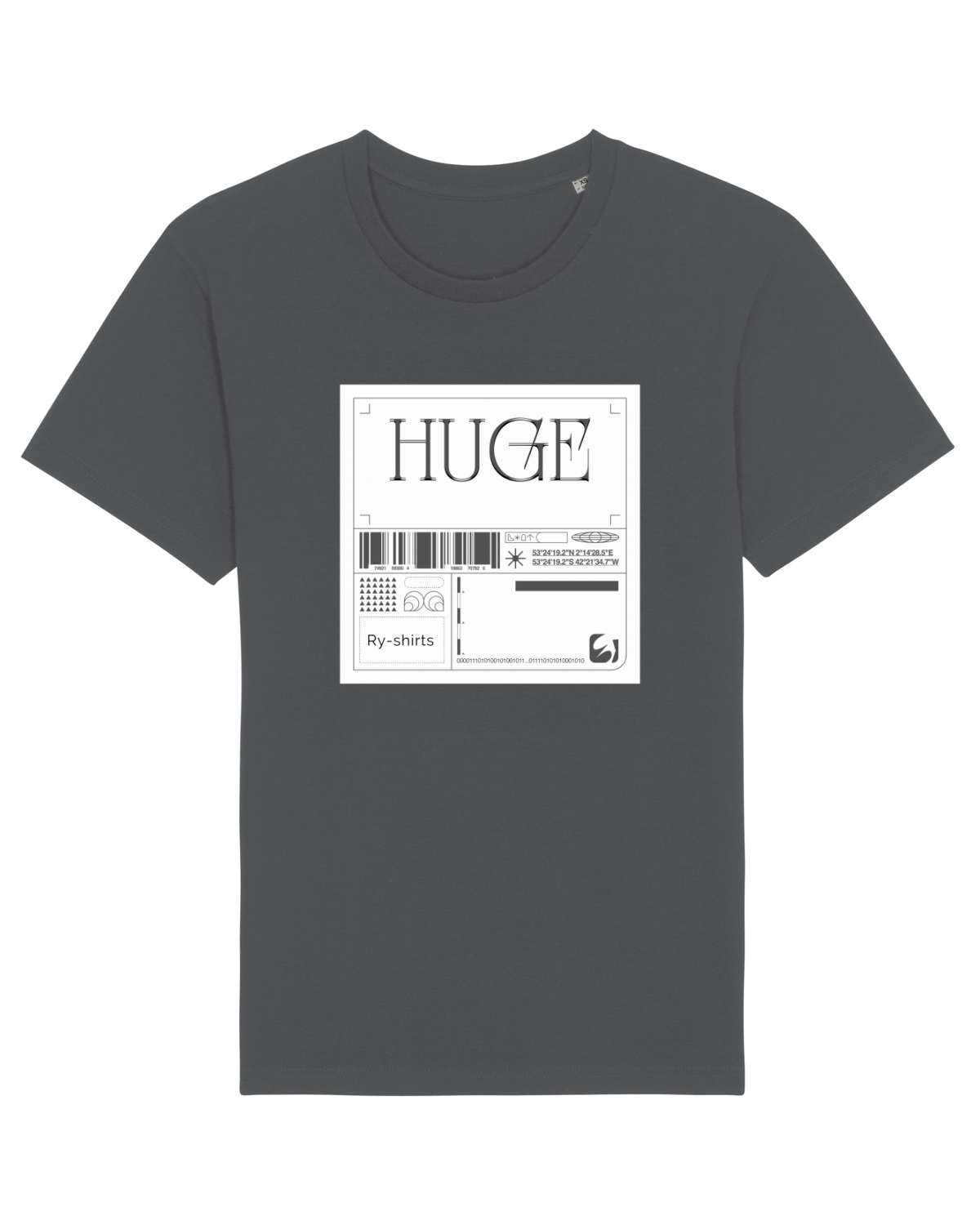 Tricou mânecă scurtă Unisex Rocker Anthracite