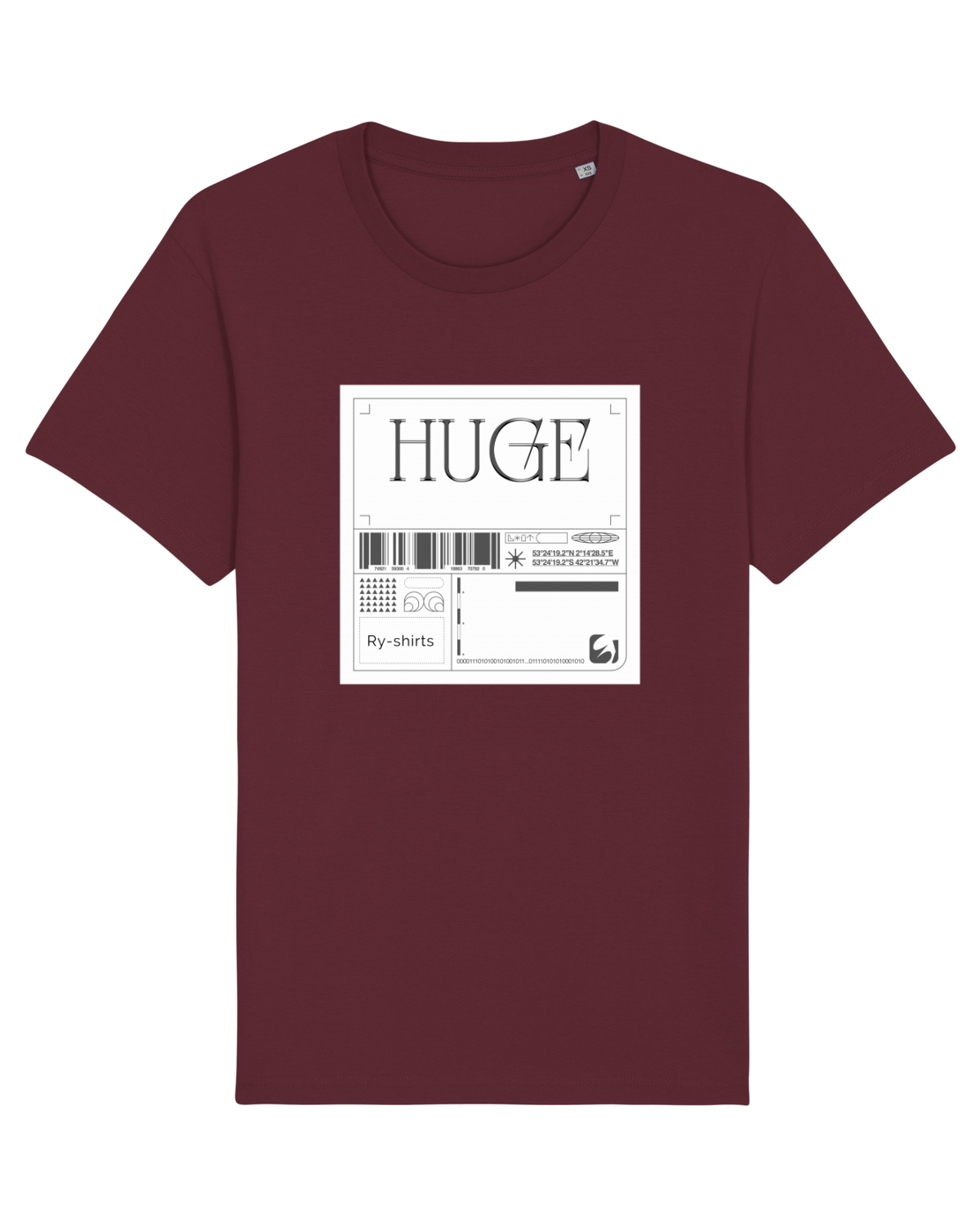 Tricou mânecă scurtă Unisex Rocker Burgundy