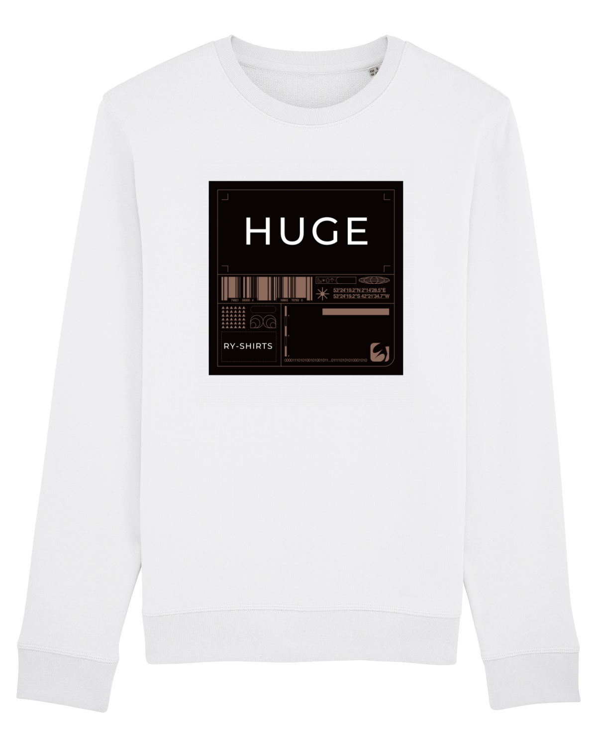 Bluză mânecă lungă Unisex Rise White
