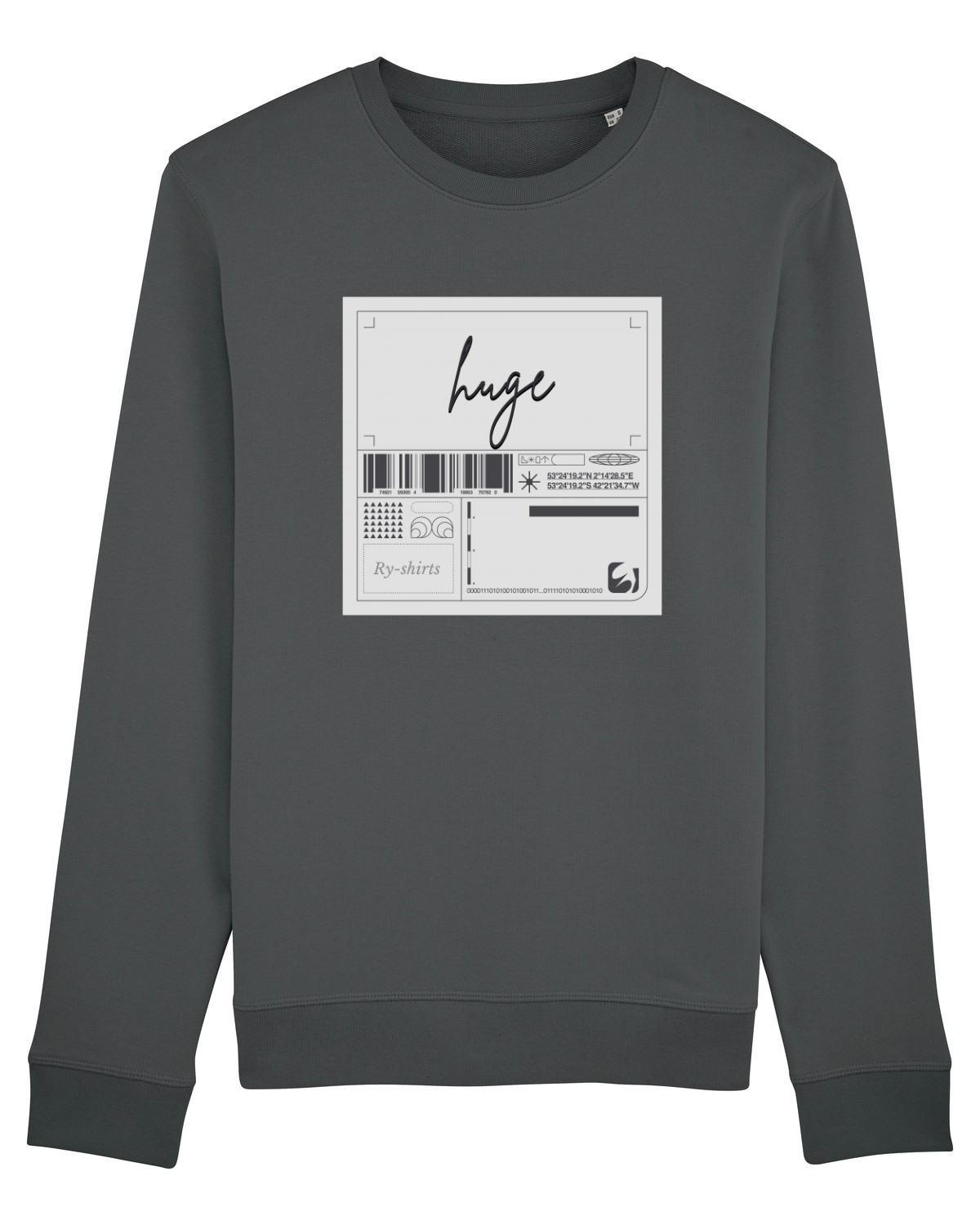 Bluză mânecă lungă Unisex Rise Anthracite