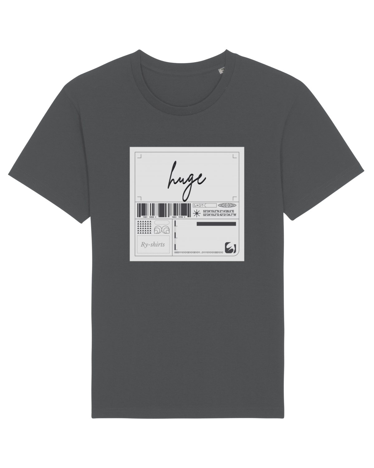 Tricou mânecă scurtă Unisex Rocker Anthracite