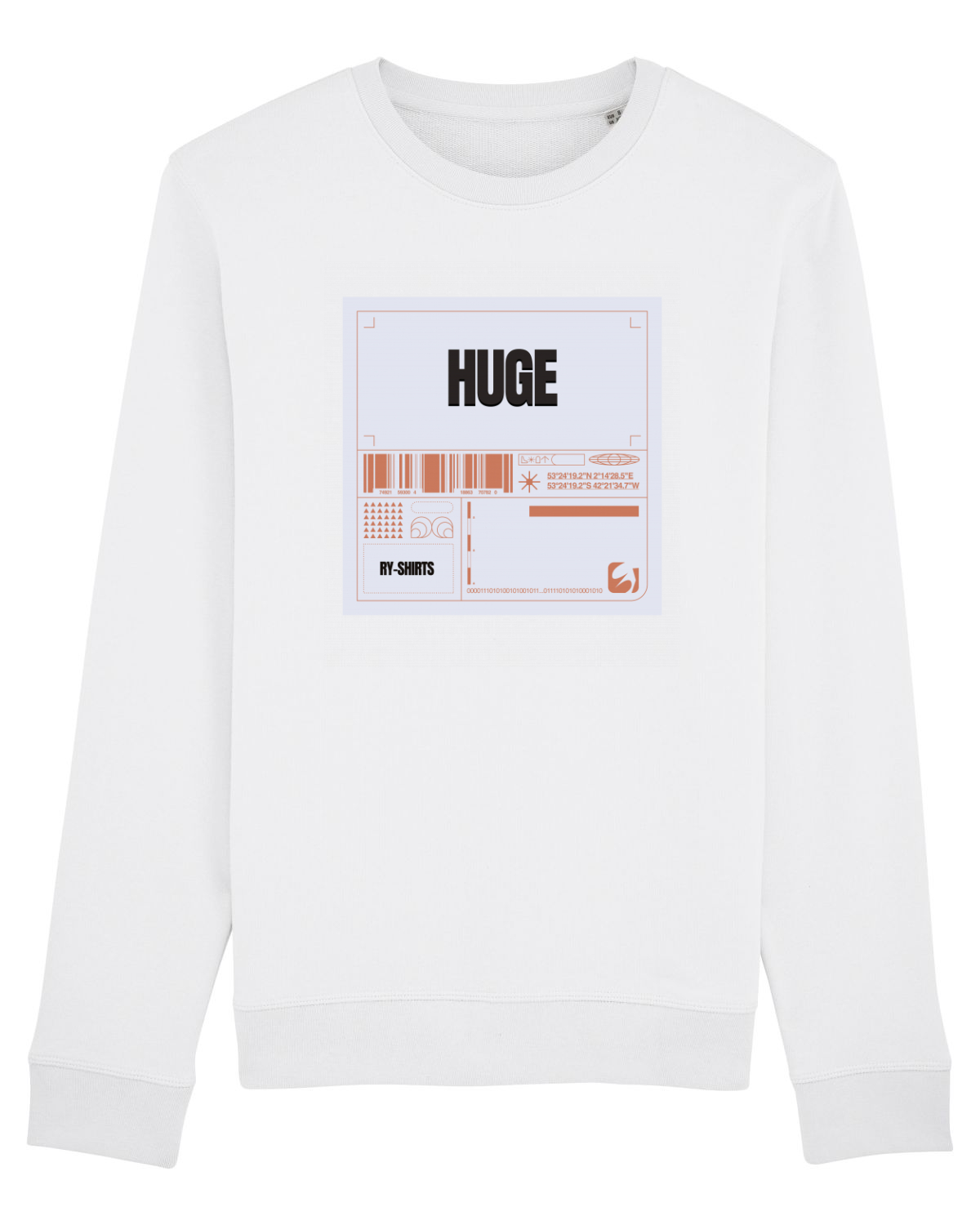 Bluză mânecă lungă Unisex Rise White