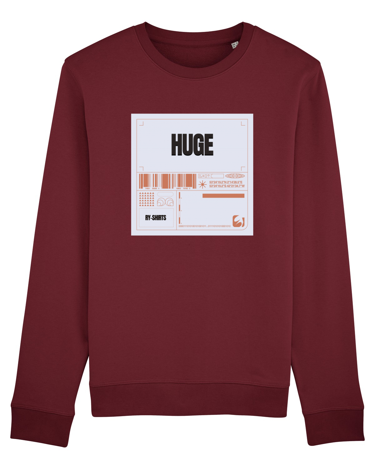Bluză mânecă lungă Unisex Rise Burgundy