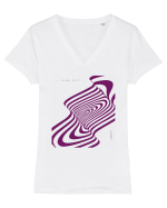 and fly Tricou mânecă scurtă guler V Damă Evoker