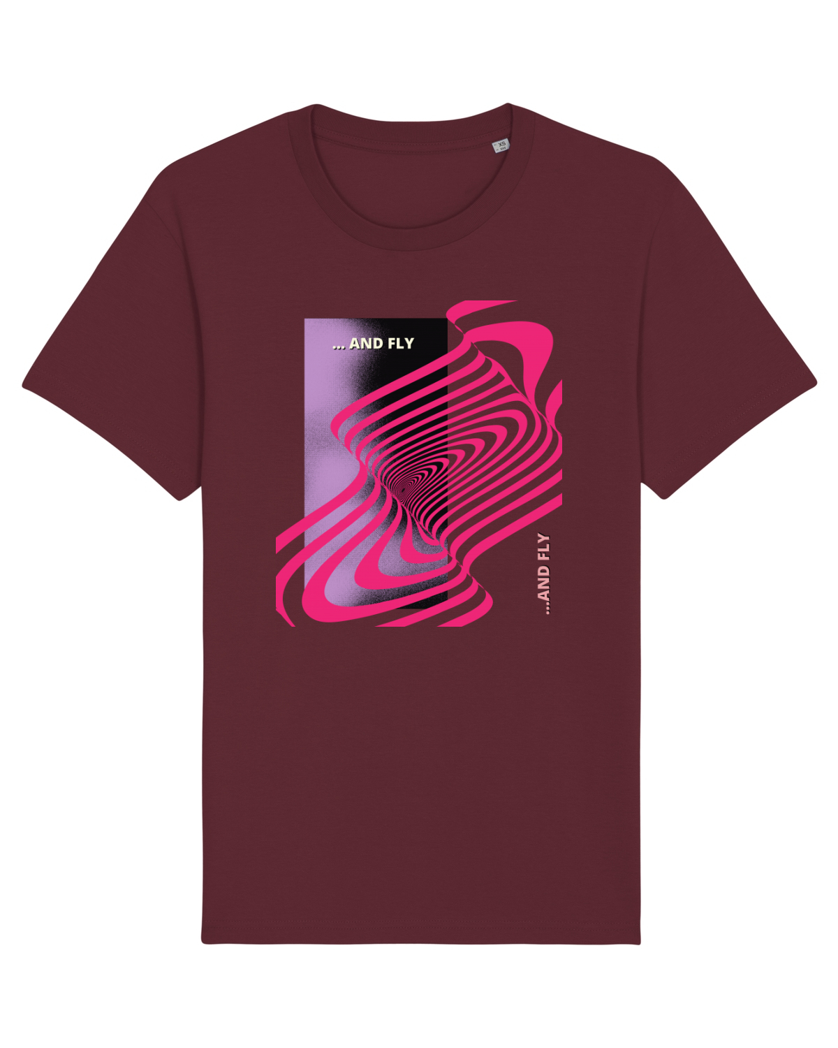 Tricou mânecă scurtă Unisex Rocker Burgundy