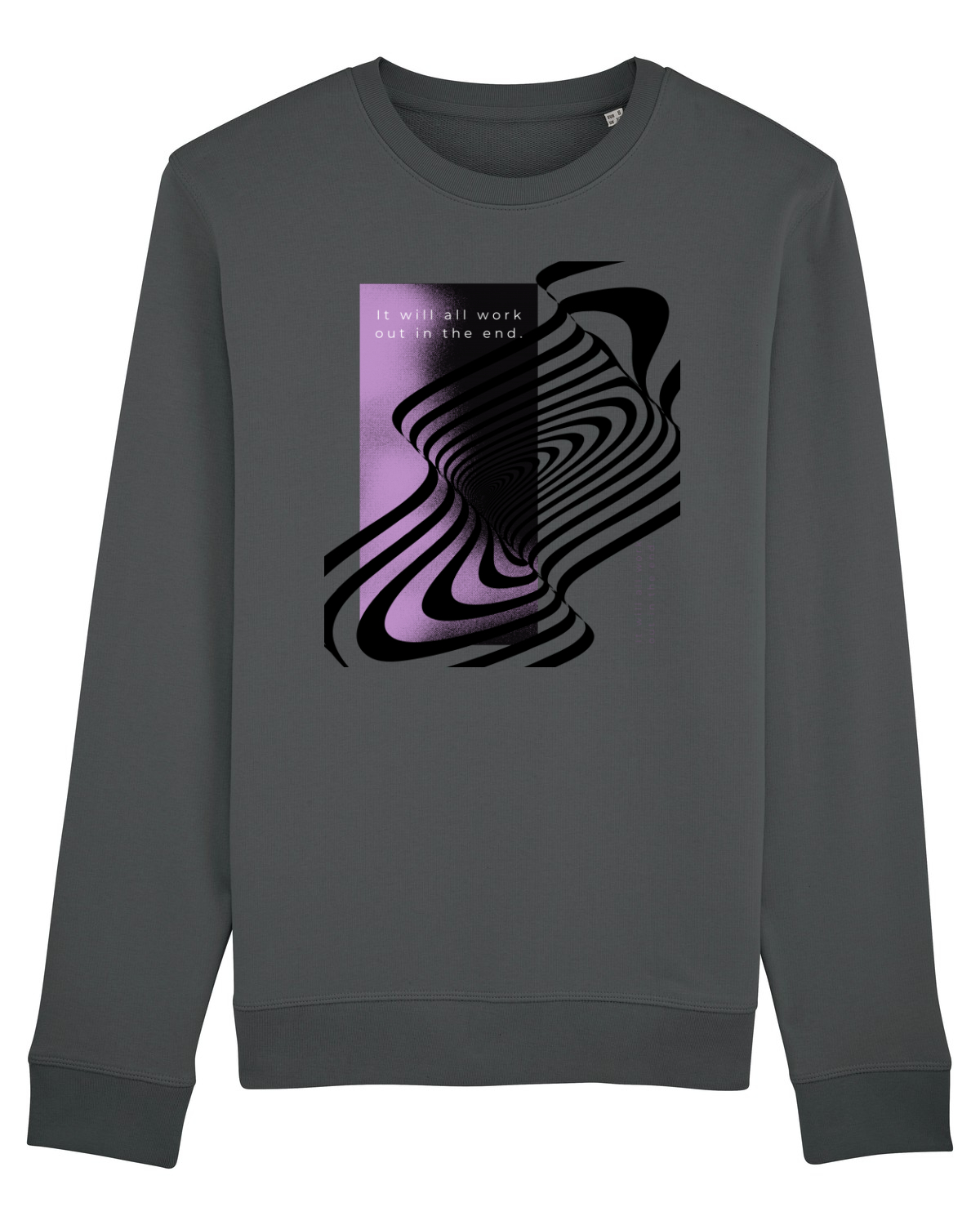 Bluză mânecă lungă Unisex Rise Anthracite