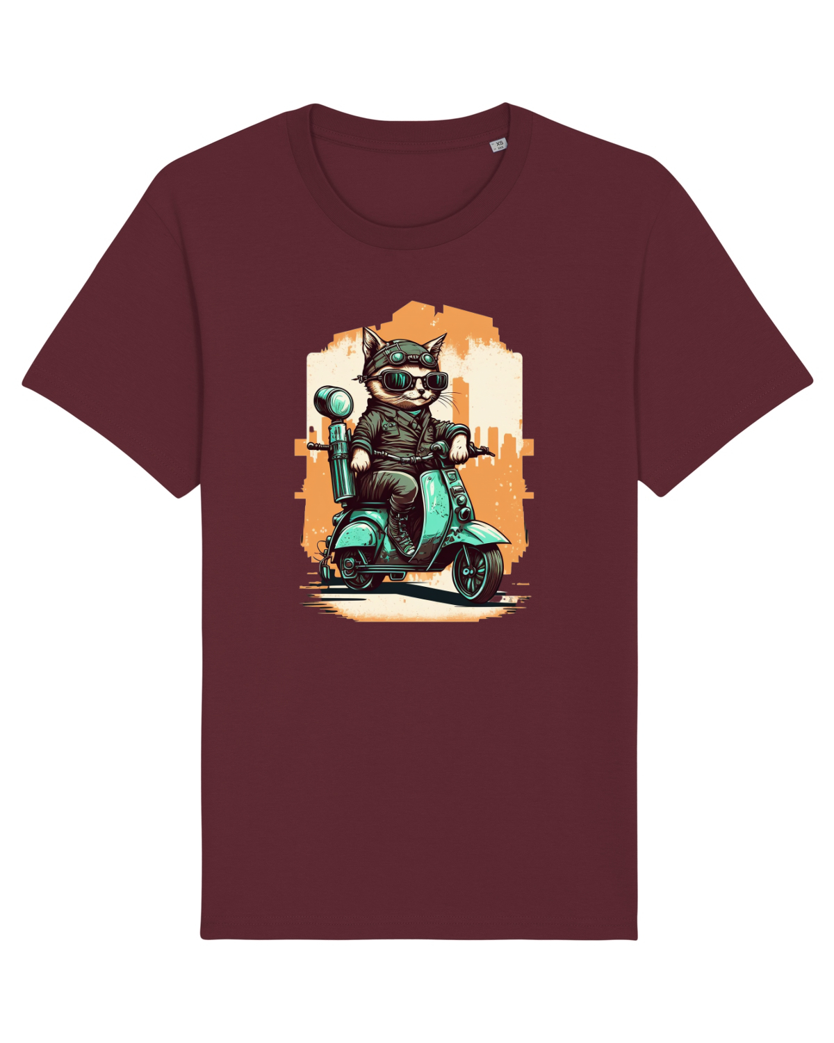 Tricou mânecă scurtă Unisex Rocker Burgundy