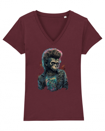 Cool monkey Burgundy