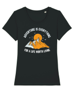 pentru montaniarzi - Adventure is everything Tricou mânecă scurtă guler larg fitted Damă Expresser