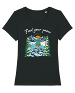 pentru montaniarzi - Find your peace Tricou mânecă scurtă guler larg fitted Damă Expresser