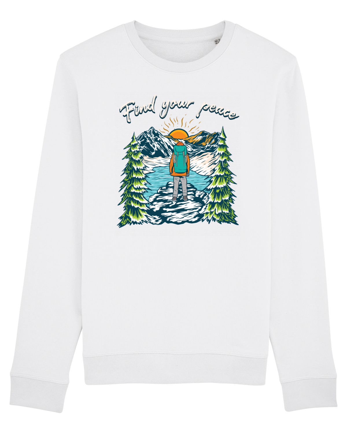 Bluză mânecă lungă Unisex Rise White