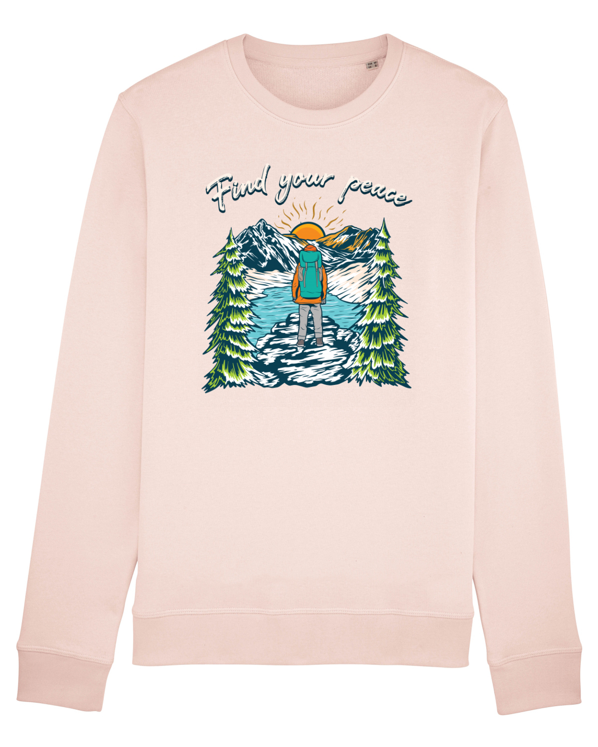 Bluză mânecă lungă Unisex Rise Candy Pink