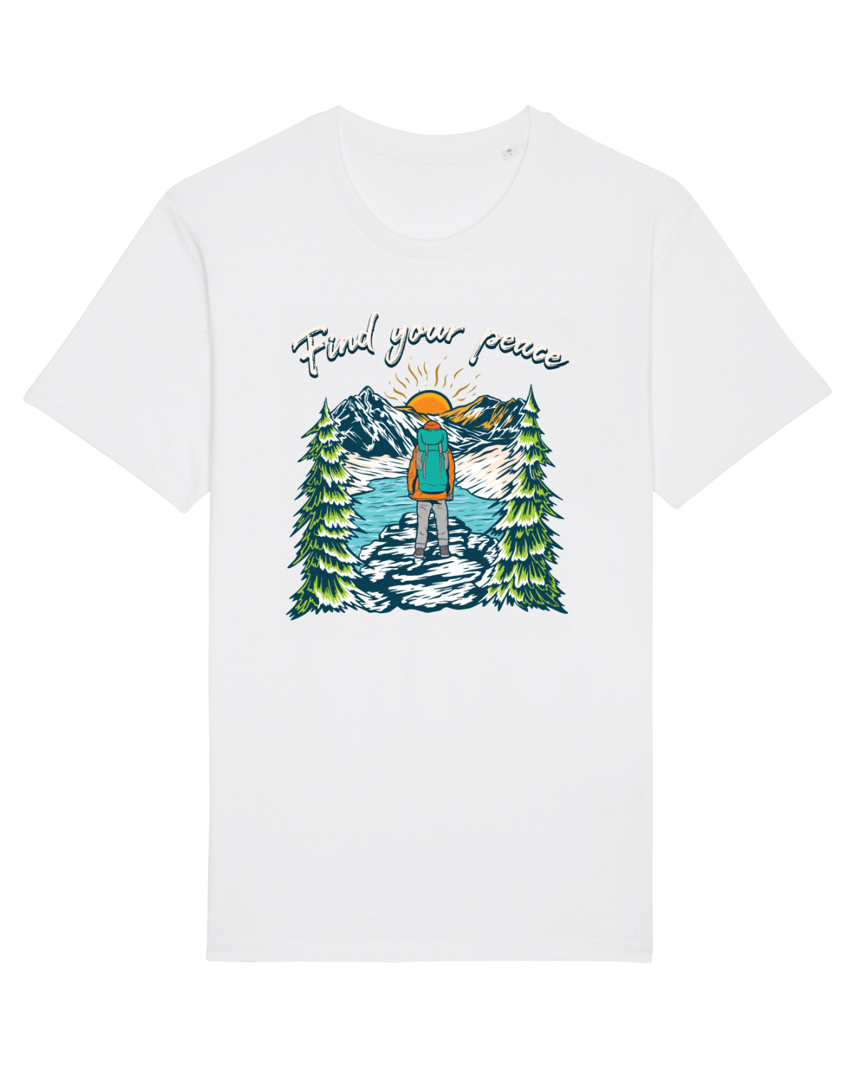 Tricou mânecă scurtă Unisex Rocker White