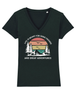 Good friends and great adventures Tricou mânecă scurtă guler V Damă Evoker
