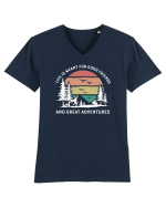 Good friends and great adventures Tricou mânecă scurtă guler V Bărbat Presenter