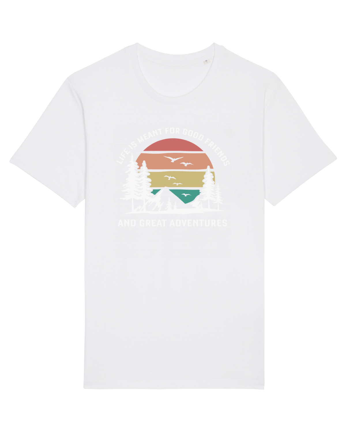 Tricou mânecă scurtă Unisex Rocker White