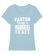 Faster than a speeding ticket Tricou mânecă scurtă guler larg fitted Damă Expresser