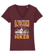 pentru montaniarzi - If the winter is too cold Tricou mânecă scurtă guler V Damă Evoker