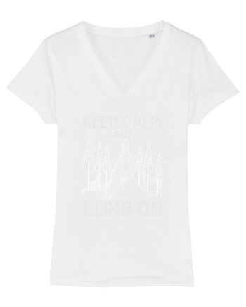 pentru montaniarzi - Keep calm and climb on White