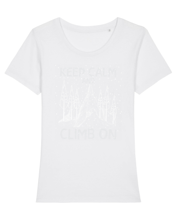 pentru montaniarzi - Keep calm and climb on White