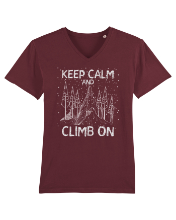 pentru montaniarzi - Keep calm and climb on Burgundy