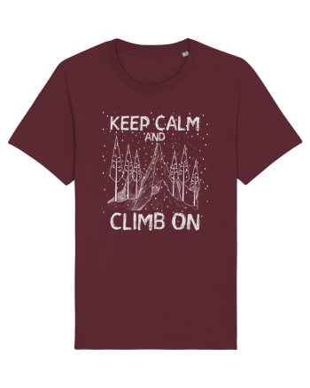 pentru montaniarzi - Keep calm and climb on Burgundy