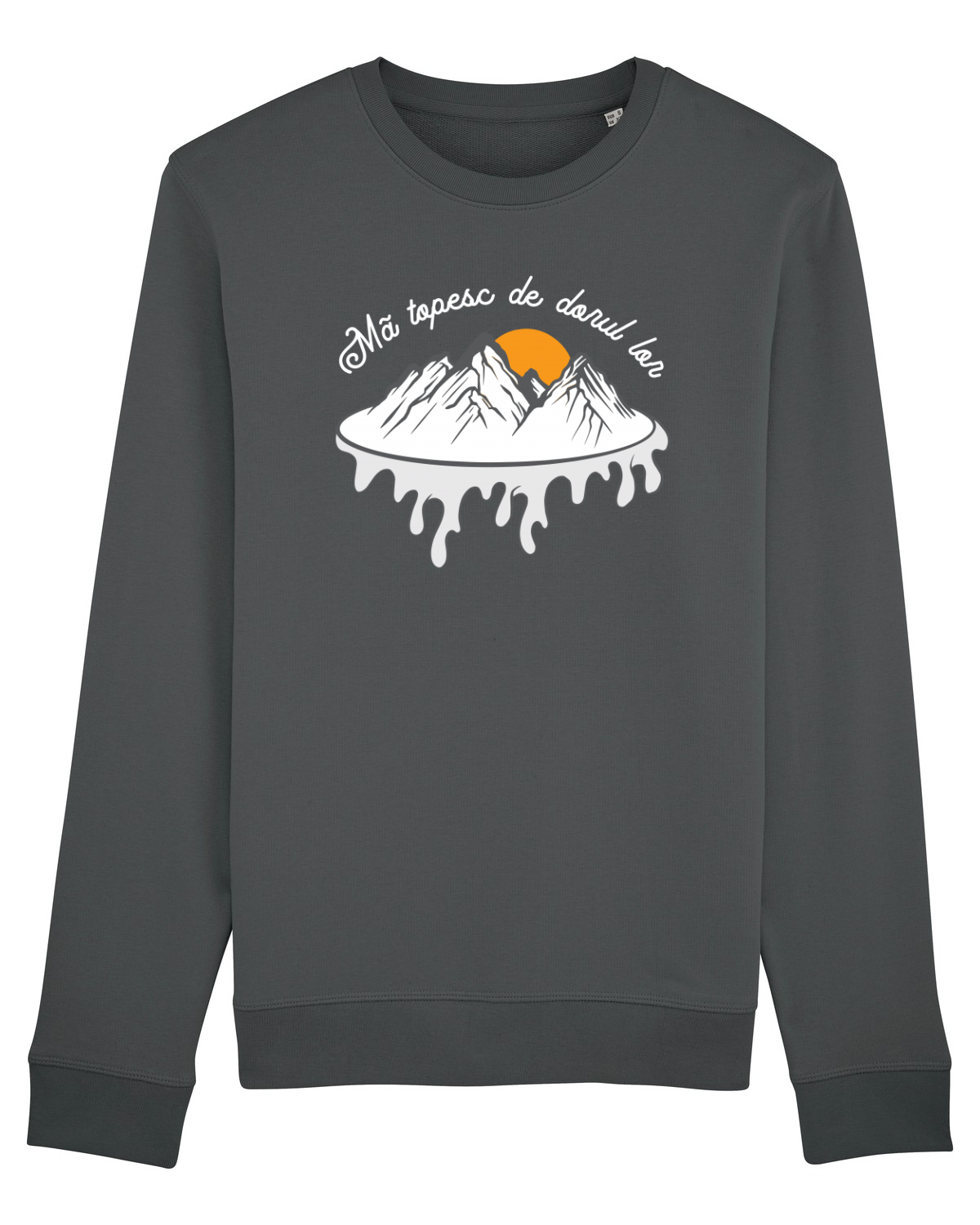 Bluză mânecă lungă Unisex Rise Anthracite