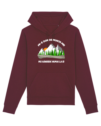 pentru montaniarzi - Mi-e dor de muntii mei Burgundy
