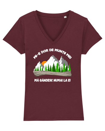 pentru montaniarzi - Mi-e dor de muntii mei Burgundy