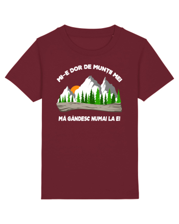 pentru montaniarzi - Mi-e dor de muntii mei Burgundy