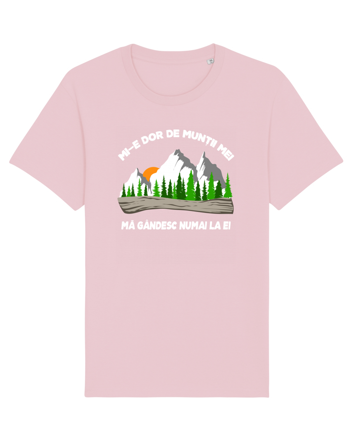Tricou mânecă scurtă Unisex Rocker Cotton Pink
