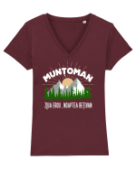 pentru montaniarzi - Munțoman Tricou mânecă scurtă guler V Damă Evoker