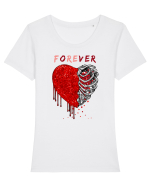 Forever Tricou mânecă scurtă guler larg fitted Damă Expresser