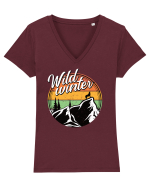 pentru montaniarzi - Wild winter Tricou mânecă scurtă guler V Damă Evoker
