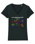 Stroop Effect Tricou mânecă scurtă guler V Damă Evoker