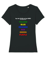 Stroop Effect Tricou mânecă scurtă guler larg fitted Damă Expresser