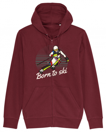 Sporturi de iarnă - Born to ski v2 Burgundy