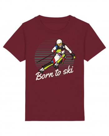 Sporturi de iarnă - Born to ski v2 Burgundy