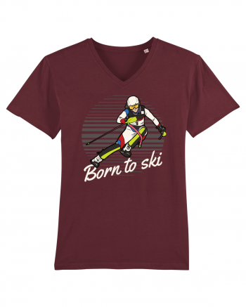 Sporturi de iarnă - Born to ski v2 Burgundy