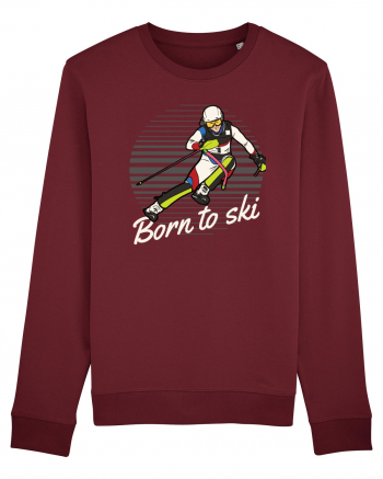 Sporturi de iarnă - Born to ski v2 Burgundy